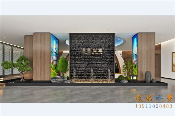Design effect of indoor flowing water landscape wall | Water curtain wall design