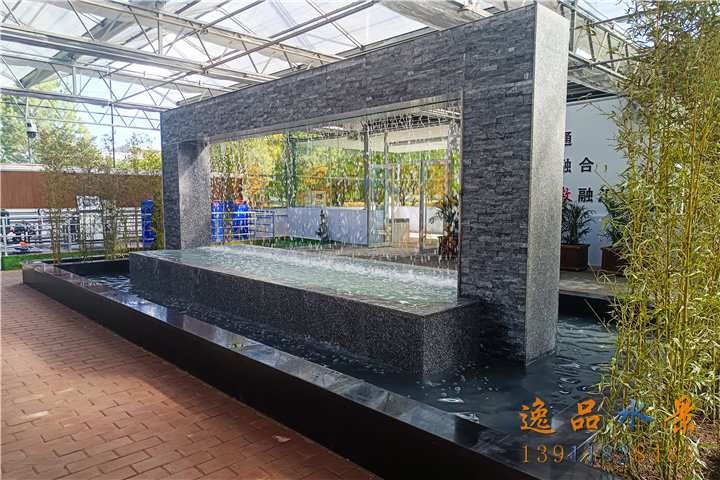 Stone Water Curtain Landscape Flow Effect | Water Curtain Manufacturer