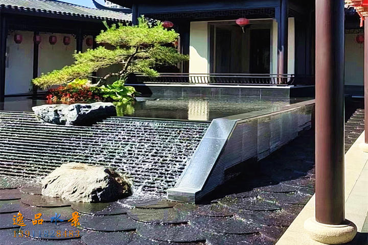 Chinese water landscape with flowing water | Creative water wall design and construction manufacturer