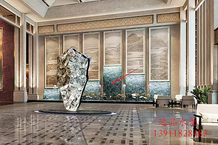 Club Waterfall Design Proposal | Indoor Pool Fountain Waterfall Effects