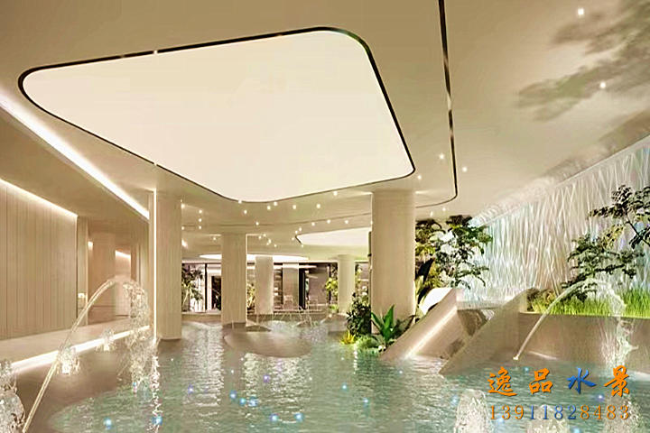 Indoor fountain landscape design, landscape waterfall pool equipment