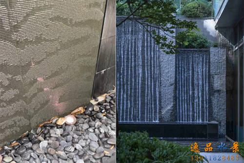 Should I choose a sloping or vertical design for a water curtain wall?